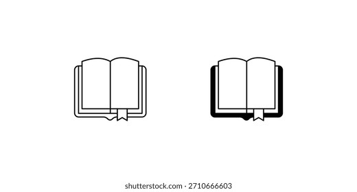 Book set icon with white background vector stock illustration