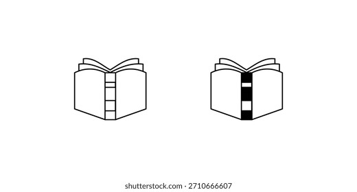 Icono de conjunto de libros con fondo blanco Ilustración de stock de Vector