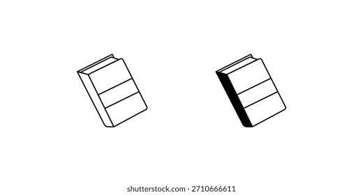 Icono de conjunto de libros con fondo blanco Ilustración de stock de Vector