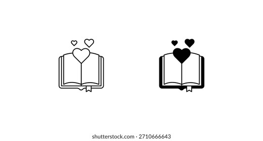Bücherset-Symbol auf weißem Hintergrund, Vektorgrafik