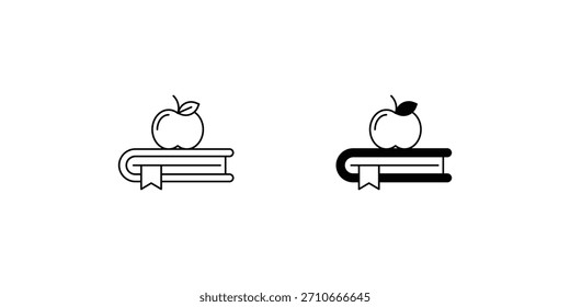 Icono de conjunto de libros con fondo blanco Ilustración de stock de Vector
