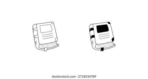 Icono de conjunto de libros con fondo blanco Ilustración de stock de Vector
