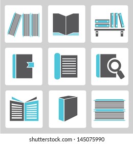 book set, book icons