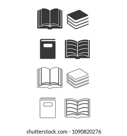 Book set vector  icon.