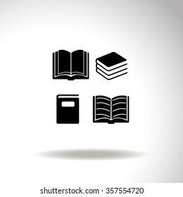 Book set vector icon.