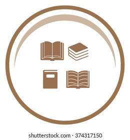 Book set vector icon.