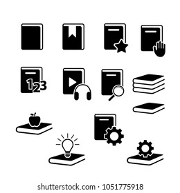 book, setting for web icon vector