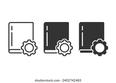 Book settings icon. Illustration vector