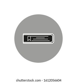 book shaped vector icon with bookmark