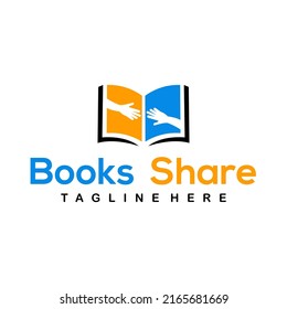 Book Share logo design creative  idea