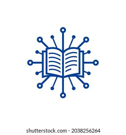 book share technology logo icon vector inspiration