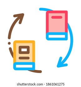 book sharing icon vector. book sharing sign. color symbol illustration