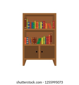 book shelf with different books