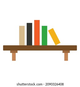 ilustración de vector de pantalla plana de estantería