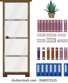 book shelf grass vector illustration 