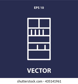book shelf icon. bookshelf line icon