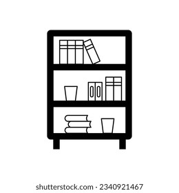 Book shelf icon design. isolated on white background
