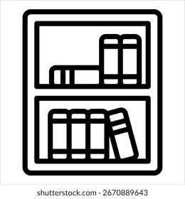 Book Shelf Icon Element For Design