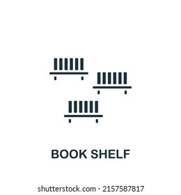 Book Shelf icon. Monochrome simple Interior Furniture icon for templates, web design and infographics