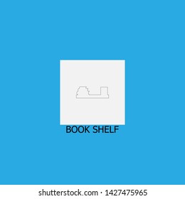 book shelf icon sign signifier vector