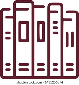 Book shelf icon in trendy flat style isolated on white background. Book shelf symbol. Vector illustration