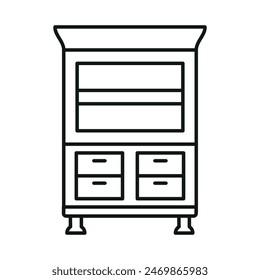 Icono de estantería de libro Plantillas de diseño de Vector simple y moderno