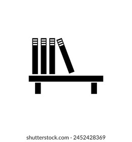 Book Shelf Icon, vector flat trendy style illustration for web and app.