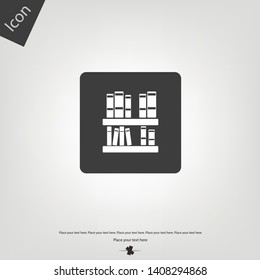 Book shelf icon. Vector illustration sign