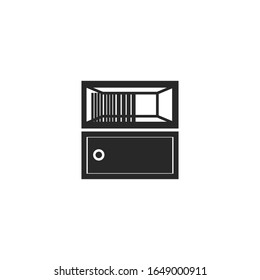 estante del libro Signo vectorial de icono aislado para diseño gráfico y web. color de plantilla de símbolo de estantería editable en fondo blanco.