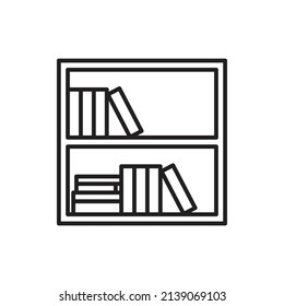book shelf icon for website graphic resource, presentation, symbol