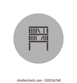 book shelf, library icon illustration vector, can be used for web and design