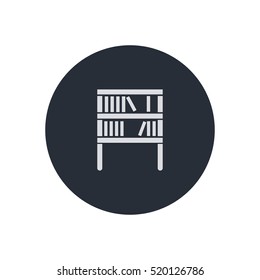 book shelf, library icon illustration vector, can be used for web and design