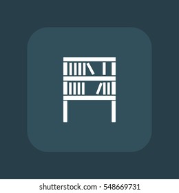 book shelf, library icon illustration vector, can be used for web and design