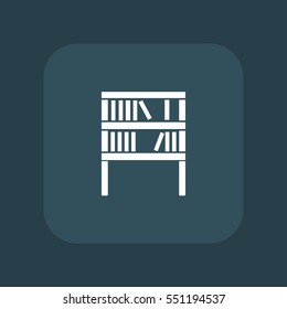 book shelf, library icon illustration vector, can be used for web and design