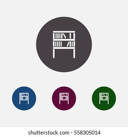 book shelf, library icon illustration vector, can be used for web and design.