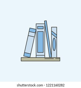 book shelf line icon. Element of house hold icon for mobile concept and web apps. Colored book shelf line icon can be used for web and mobile