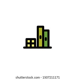 Book shelf, rack icon vector. Flat icon illustration