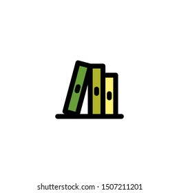 Book shelf, rack icon vector. Flat icon illustration