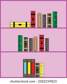  Book shelf vector file download | Any changes can be possible
