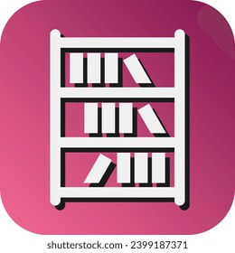 Icono De Fondo De Gradiente De Glifo Del Protector Del Estante De Libros Para Uso Personal Y Comercial.
