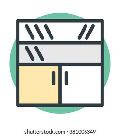 Book Shelf Vector Icon