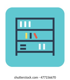 Book Shelf Vector Icon