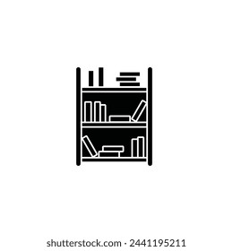 Book shelf vector icon illustration sign