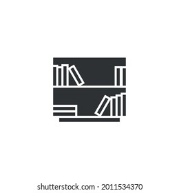 book shelf vector icon library