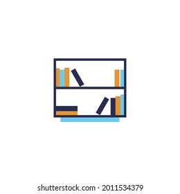 biblioteca de iconos de vector de estantería
