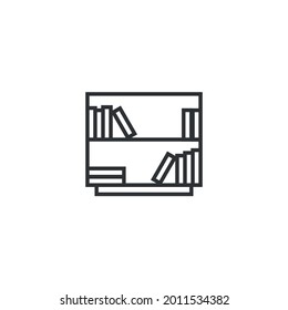 book shelf vector icon library