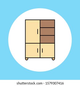 Book shelf vector icon sign symbol