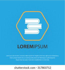 Book shelf vector icon for web and mobile