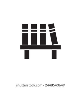 book shelf vector icon.trendy style black illustration..eps