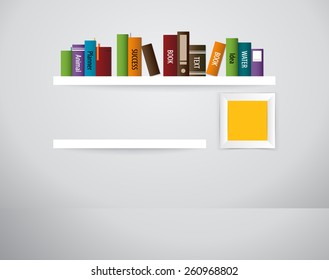 Estante del libro. Ilustración vectorial.